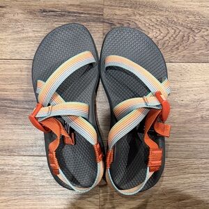 Chaco Gray and Orange Sandals